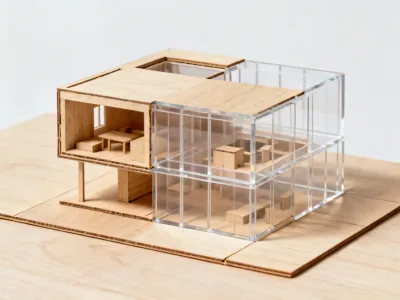 Laser cut architectural scale model